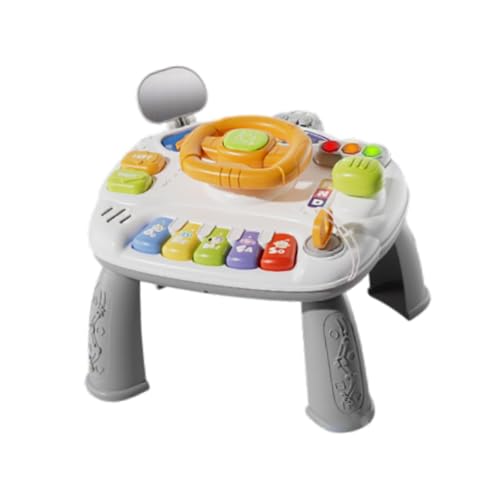 JISADER Lenkradspielzeug, Sensorisches Spielzeug, Rückspiegel, Kinder, Valentinstagsgeschenke, Blinkender Baby Aktivitätstisch, Grau JISADER Lenkradspielzeug, Sensorisches Spielzeug, Rückspiegel, Kinder, Valentinstagsgeschenke, Blinkender Baby Aktivitätstisch, Grau von JISADER
