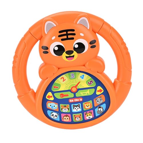 JISADER Lenkradspielzeug für Kinder, Sensorisches Spielzeug, Fahrsteuerung, Frühe Bildung für Kinder, Orange JISADER Lenkradspielzeug für Kinder, Sensorisches Spielzeug, Fahrsteuerung, Frühe Bildung für Kinder, Orange von JISADER