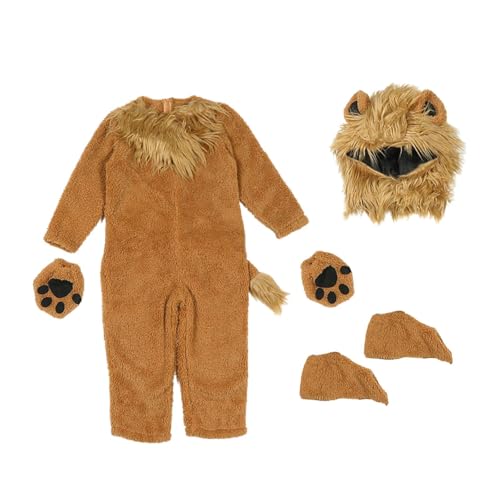 JISADER Löwenkostüm für Kinder, Tier-Cosplay-Cartoon-Overall für Karneval, Partyzubehör, m JISADER Löwenkostüm für Kinder, Tier-Cosplay-Cartoon-Overall für Karneval, Partyzubehör, m von JISADER