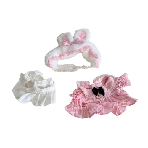JISADER Mädchen Puppenkleid mit Stirnband Anhänger, Weiche Puppenkleidung für 20 cm Große Puppen JISADER Mädchen Puppenkleid mit Stirnband Anhänger, Weiche Puppenkleidung für 20 cm Große Puppen von JISADER
