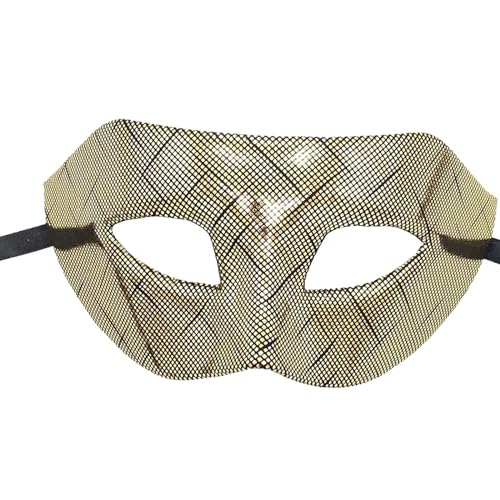 JISADER Maskerade-Maske, halbe Gesichtsmaske, dekorative Kostümmaske, Cosplay-Requisiten für Bühnenauftritt, Karneval, Urlaub, Gold von JISADER