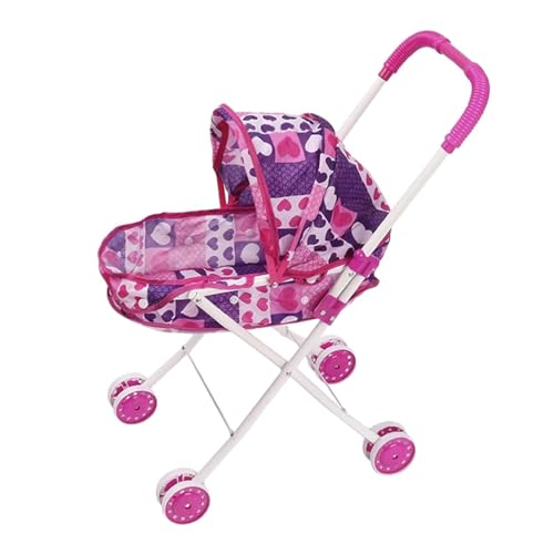 JISADER Mini Kinderwagen für Puppen, Spielzeug Trolley, Rollenspiel Zubehör für Die Frühe Entwicklung, Stil b JISADER Mini Kinderwagen für Puppen, Spielzeug Trolley, Rollenspiel Zubehör für Die Frühe Entwicklung, Stil b von JISADER