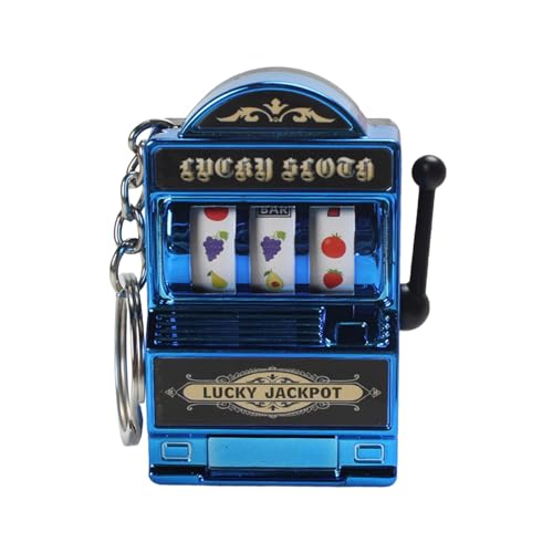 JISADER Mini-Spielautomaten-Schlüsselanhänger, Charm, Geburtstag, Miniatur-Souvenirs, Schlüsselanhänger, Obstautomaten-Spielautomaten-Anhänger, Blau JISADER Mini-Spielautomaten-Schlüsselanhänger, Charm, Geburtstag, Miniatur-Souvenirs, Schlüsselanhänger, Obstautomaten-Spielautomaten-Anhänger, Blau von JISADER