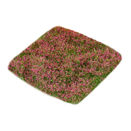 JISADER Miniaturfeld Statische Grasbüschel Blume Cluster Künstliche Verzierung Falsch für Architektur des Hausgebäudes, Rose Rot von JISADER
