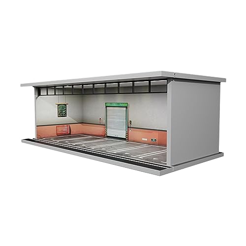 JISADER Modellauto-Vitrine im Maßstab 1:64 mit Licht, Garage für Spielzeugautos, Tiefgarage von JISADER