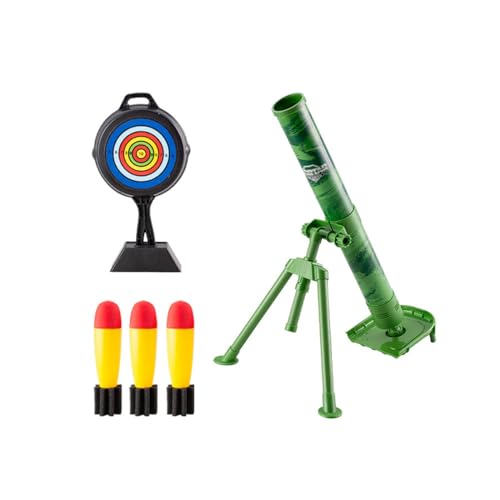 JISADER Mörserwerfer-Spielzeugset, Raketenwerfer, interaktives Spiel, Werfer-Set, Spiel für Jungen und Mädchen, Kinder, Grün von JISADER