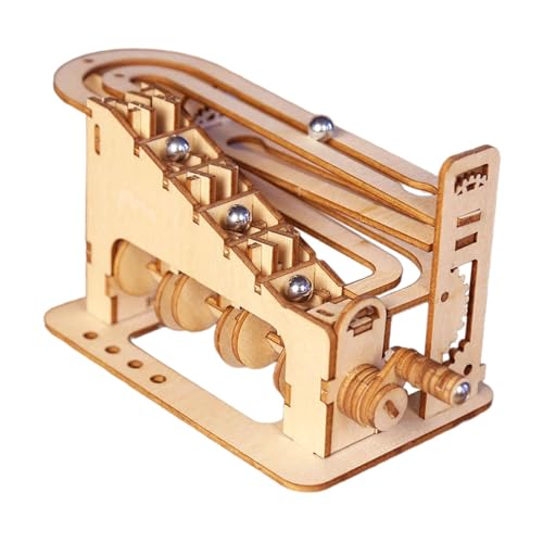 JISADER Murmelbahn-Modellbausätze, 3D-Holzpuzzle, Holzhandwerk, DIY-Achterbahn-Puzzle für Erwachsene von JISADER