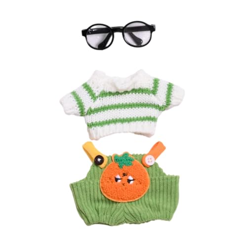 JISADER Plüsch Outfit für Puppen mit Pullover Und Hose, DIY Kleidung für 6,69 Zoll Figuren, Brille mit Schwarzem Rahmen JISADER Plüsch Outfit für Puppen mit Pullover Und Hose, DIY Kleidung für 6,69 Zoll Figuren, Brille mit Schwarzem Rahmen von JISADER