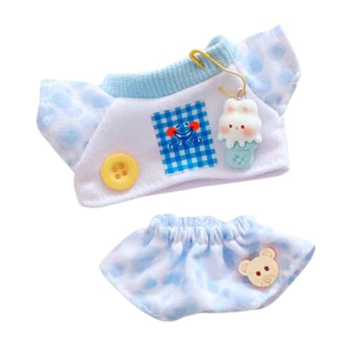 JISADER Puppen Outfits mit Hemd Und Hose, Zubehör für 15 cm Puppen, Blau JISADER Puppen Outfits mit Hemd Und Hose, Zubehör für 15 cm Puppen, Blau von JISADER