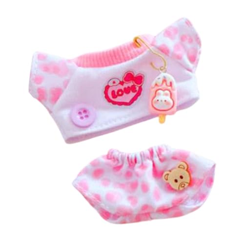 JISADER Puppen Outfits mit Hemd Und Hose, Zubehör für 15 cm Puppen, Rosa JISADER Puppen Outfits mit Hemd Und Hose, Zubehör für 15 cm Puppen, Rosa von JISADER