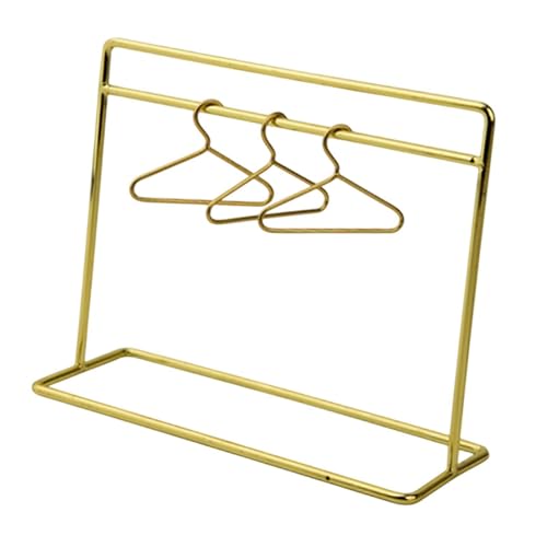 JISADER Puppenhaus Kleiderständer mit Hängern, Miniatur Möbel für 1/12 Puppen, Gold JISADER Puppenhaus Kleiderständer mit Hängern, Miniatur Möbel für 1/12 Puppen, Gold von JISADER