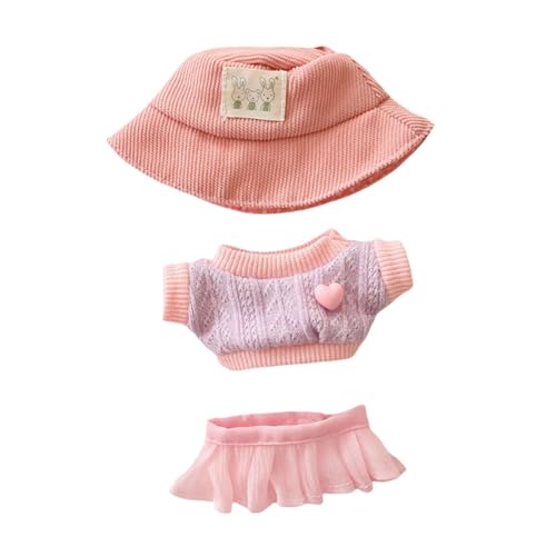 JISADER Puppenkleidung Set mit Oberteil und Rock für Kinder, Geschenkidee, Ankleide für 6,69-Zoll-Puppe, Rosa Rock Rosa Hut JISADER Puppenkleidung Set mit Oberteil und Rock für Kinder, Geschenkidee, Ankleide für 6,69-Zoll-Puppe, Rosa Rock Rosa Hut von JISADER