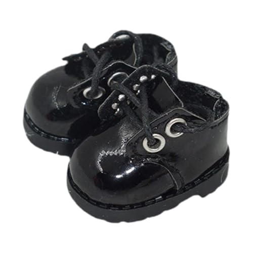 JISADER Puppenschuhe Miniaturschuhe Puppenbekleidung Karree Schuhe Zubehör Aus Weichem PU für 15cm Puppen Zum Anziehen Und Als Stilvolles Geschenk für, Schwarz JISADER Puppenschuhe Miniaturschuhe Puppenbekleidung Karree Schuhe Zubehör Aus Weichem PU für 15cm Puppen Zum Anziehen Und Als Stilvolles Geschenk für, Schwarz von JISADER