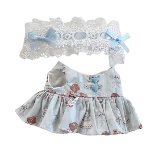JISADER Rollenspielkostüm mit Puppenkleidung, Weiches Outfit Und Haar Accessoires für Puppen von 17 cm, Blau JISADER Rollenspielkostüm mit Puppenkleidung, Weiches Outfit Und Haar Accessoires für Puppen von 17 cm, Blau von JISADER