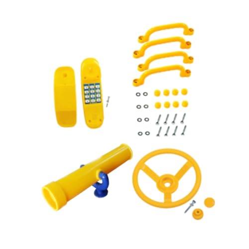 JISADER Schaukelzubehör für Kinder, Piratenschiff Teile, Spielset für Den Garten, Gelb von JISADER