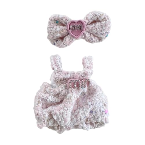 JISADER Set für Puppenkleidung Aus Plüsch mit Schleife, Waschbare Outfits, Festtagsdeko, DIY Kleidung für 15 cm Puppen, Style A JISADER Set für Puppenkleidung Aus Plüsch mit Schleife, Waschbare Outfits, Festtagsdeko, DIY Kleidung für 15 cm Puppen, Style A von JISADER