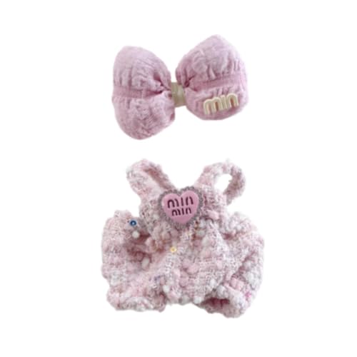 JISADER Set für Puppenkleidung Aus Plüsch mit Schleife, Waschbare Outfits, Festtagsdeko, DIY Kleidung für 15 cm Puppen, Style B JISADER Set für Puppenkleidung Aus Plüsch mit Schleife, Waschbare Outfits, Festtagsdeko, DIY Kleidung für 15 cm Puppen, Style B von JISADER