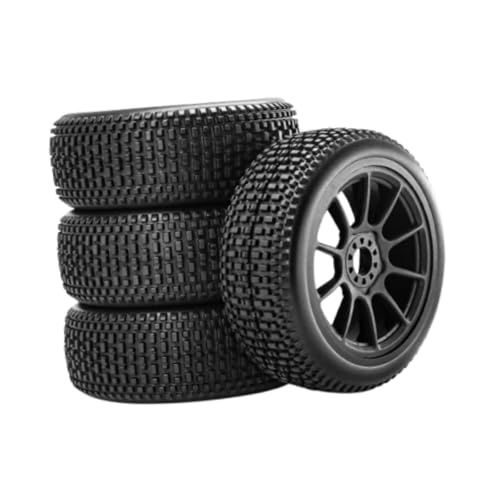JISADER Set mit 4 Gummireifen für 1/8 RC Fahrzeuge, Schwarz JISADER Set mit 4 Gummireifen für 1/8 RC Fahrzeuge, Schwarz von JISADER