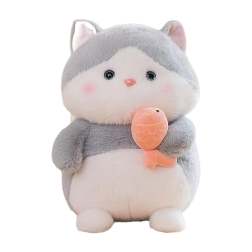 JISADER Süßes Katzen-Plüschtier, umarmt Spielzeug, Sofa-Ornamente, Stofftier, Katze, Plüschtiere für Kinder und Erwachsene, Grau JISADER Süßes Katzen-Plüschtier, umarmt Spielzeug, Sofa-Ornamente, Stofftier, Katze, Plüschtiere für Kinder und Erwachsene, Grau von JISADER