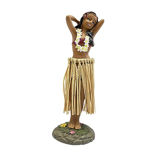 JISADER Tanzendes -Mädchen, hawaiianische Armaturenbrett-Puppe, Tänzerin, Vintage-Stil-Kollektion, Figuren, Armaturenbrett-Wackelköpfe für von JISADER