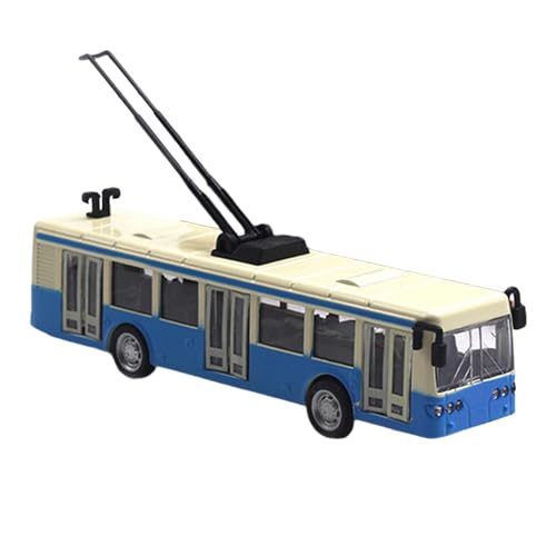 JISADER Tram Modell 1/90 Sammlung Interaktive Dekoration mit Licht Und Musik Spielzeug, Blau von JISADER