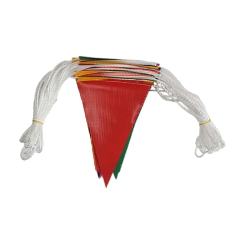 JISADER Wimpel-Banner-Flaggen Regenbogen 30M Wimpelgirlande für Geburtstagsfeier Hochzeit Veranstaltungen im Freien Urlaub Baustelle von JISADER