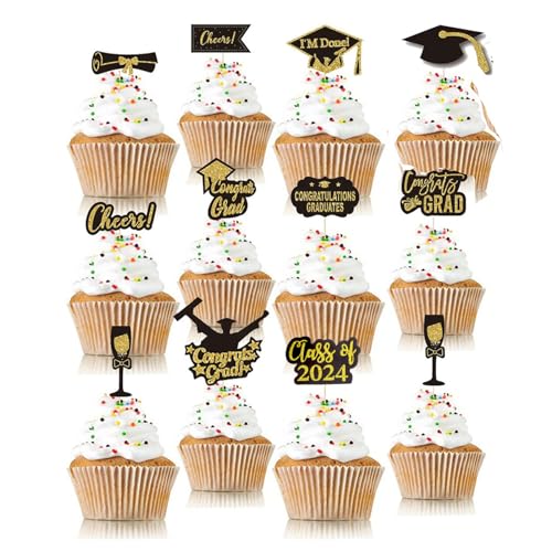 12pcs Glitzer Cupcake Toppers Dekorationskuchen Flags Haften Für 2021 Graduation Grad Party Supplies 12pcs Glitzer Cupcake Toppers Dekorationskuchen Flags Haften Für 2021 Graduation Grad Party Supplies von JITNGM