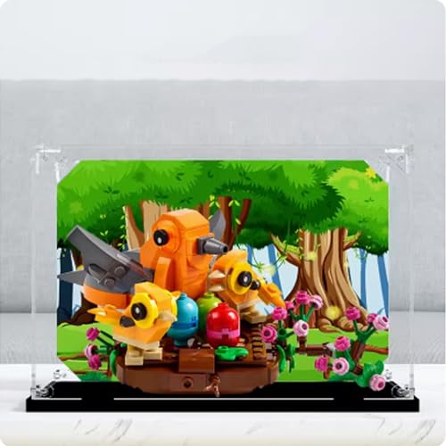 Acryl-Displaybox kompatibel mit Lego 40639 Joyful Bird's Nest Modell, schützende, staubdichte Displaybox Geschenkmodell, transparente Vitrine (nur Displaybox) von JIULIN