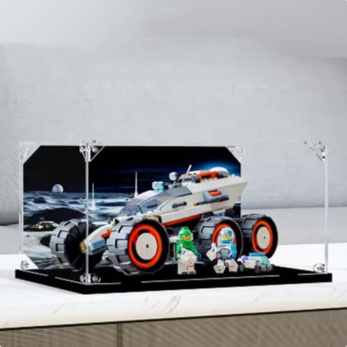 Acryl-Displaybox kompatibel mit Lego 60431 Raumsonde Fahrzeugmodell, schützende, staubdichte Displaybox Geschenkmodell, transparente Vitrine (nur Displaybox) von JIULIN