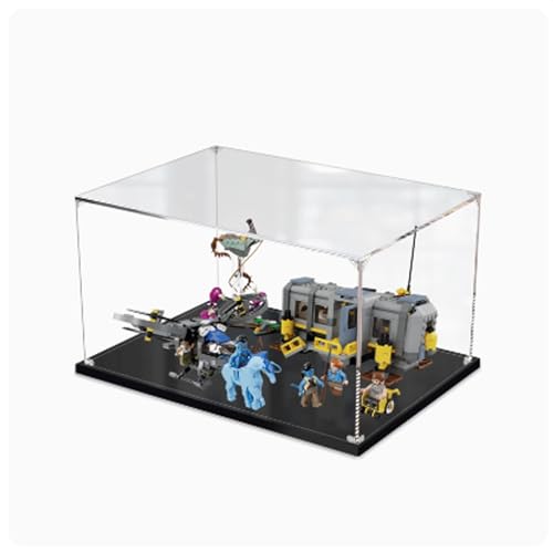 Acryl-Displaybox kompatibel mit Lego 75573 Suspended Mountain Samson Transporter, schützende, staubdichte Displaybox Geschenkmodell, transparente Vitrine (nur Displaybox) (2 mm) von JIULIN