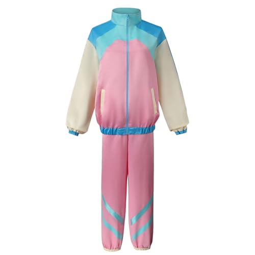 JIULINGHOU 80er 90er Jahre Outfit Kostüm Vintage Windbreaker Jacke Trainingsanzug Disco Outfits Workout Set Halloween Party JIULINGHOU 80er 90er Jahre Outfit Kostüm Vintage Windbreaker Jacke Trainingsanzug Disco Outfits Workout Set Halloween Party von JIULINGHOU