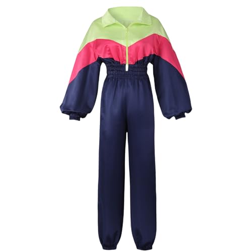 JIULINGHOU 80er-Jahre-Trainingsanzug, Retro, Sportbekleidung, Disco-Trainingsanzüge, Hip-Hop-Sportanzug, Colorblock-Jacke, Outfits, Halloween JIULINGHOU 80er-Jahre-Trainingsanzug, Retro, Sportbekleidung, Disco-Trainingsanzüge, Hip-Hop-Sportanzug, Colorblock-Jacke, Outfits, Halloween von JIULINGHOU