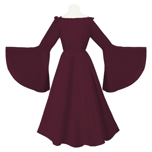 JIULINGHOU Damenkleid, Übergröße, Renaissance-Rüschen, Schnürung, High-Low-Kleid, Victoria-Horn, langärmelig, Korsett-Kostüm JIULINGHOU Damenkleid, Übergröße, Renaissance-Rüschen, Schnürung, High-Low-Kleid, Victoria-Horn, langärmelig, Korsett-Kostüm von JIULINGHOU