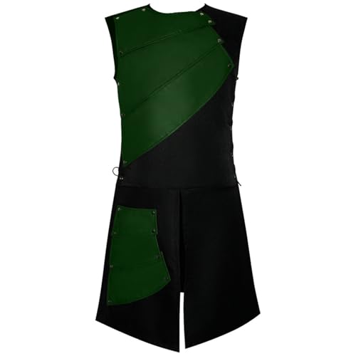 JIULINGHOU Herren Mittelalter Ärmellos Leder Rüstung Renaissance Viktorianische Ritterweste Halloween Kostüm JIULINGHOU Herren Mittelalter Ärmellos Leder Rüstung Renaissance Viktorianische Ritterweste Halloween Kostüm von JIULINGHOU
