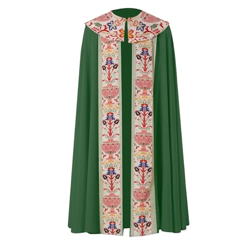 JIULINGHOU Katholischer Priester, Kasel, Kirche, Masse, Gewand, Kasel, Rundkragen, Robe, Halloween-Outfits JIULINGHOU Katholischer Priester, Kasel, Kirche, Masse, Gewand, Kasel, Rundkragen, Robe, Halloween-Outfits von JIULINGHOU