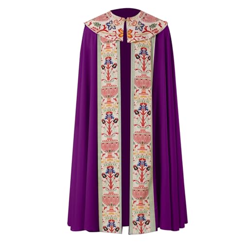 JIULINGHOU Klerus Elegance Kirche Gewänder Katholische Priester Kasel Kirche Masse Gewand Gewand Halloween Party JIULINGHOU Klerus Elegance Kirche Gewänder Katholische Priester Kasel Kirche Masse Gewand Gewand Halloween Party von JIULINGHOU