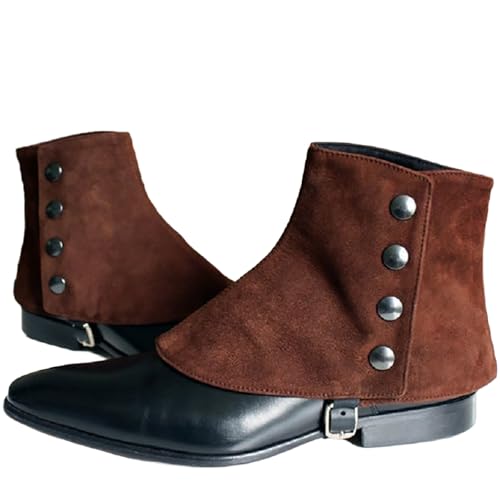 JIULINGHOU Mittelalterliche Piraten-Stiefelüberzüge, PU-Wildleder, gefrostet, kurze Gamaschen, Wikinger-Krieger, Retro-Schuhe JIULINGHOU Mittelalterliche Piraten-Stiefelüberzüge, PU-Wildleder, gefrostet, kurze Gamaschen, Wikinger-Krieger, Retro-Schuhe von JIULINGHOU