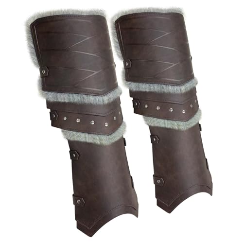 JIULINGHOU Mittelalterliche Ritter-Beinpanzerung für Herren, Renaissance-Rüstung, Wikinger-Leder, Beinpanzer, Bekleid JIULINGHOU Mittelalterliche Ritter-Beinpanzerung für Herren, Renaissance-Rüstung, Wikinger-Leder, Beinpanzer, Bekleid von JIULINGHOU