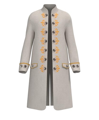 JIULINGHOU Mittelalterliche Steampunk-Jacken für Herren, Retro-Uniform, Bühnenauftritt, Halloween-Kostüm von JIULINGHOU