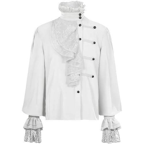 JIULINGHOU Mittelalterliches Damenkostüm, viktorianische Ära, klassischer Hof, Gothic, Spitzenmanschette, Hemd, Halloween, Performance-Top JIULINGHOU Mittelalterliches Damenkostüm, viktorianische Ära, klassischer Hof, Gothic, Spitzenmanschette, Hemd, Halloween, Performance-Top von JIULINGHOU