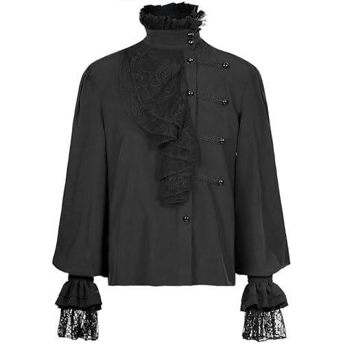 JIULINGHOU Mittelalterliches Damenkostüm, viktorianische Ära, klassischer Hof, Gothic, Spitzenmanschette, Hemd, Halloween, Performance-Top JIULINGHOU Mittelalterliches Damenkostüm, viktorianische Ära, klassischer Hof, Gothic, Spitzenmanschette, Hemd, Halloween, Performance-Top von JIULINGHOU