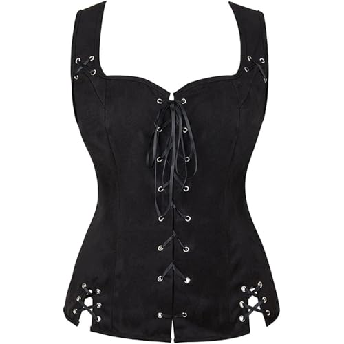 JIULINGHOU Renaissance Kostüm Renaissance Steampunk Schnürweste Gothic Weste Wendeweste von JIULINGHOU