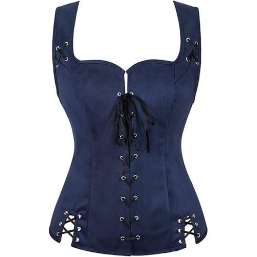 JIULINGHOU Renaissance-Piratenweste für Damen, mittelalterlich, Steampunk, Wikinger-Kostüm, Gothic, Steampunk-Weste von JIULINGHOU