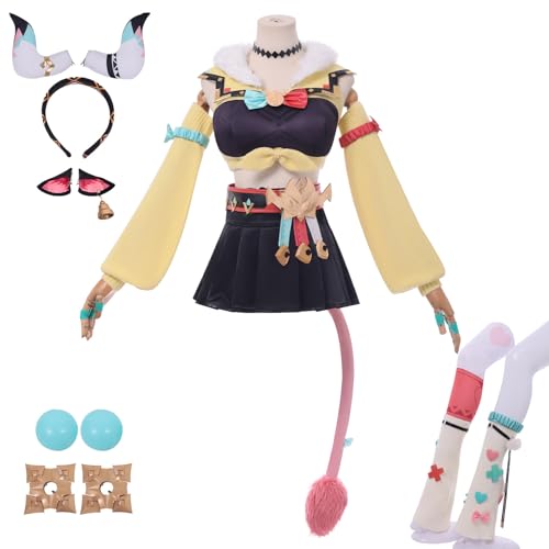 JIULINGHOU Varesa Cosplay Game Genshin Cosplay Damen Kurzer Rock Varesa Cosplay Kostüm Halloween Outfits JIULINGHOU Varesa Cosplay Game Genshin Cosplay Damen Kurzer Rock Varesa Cosplay Kostüm Halloween Outfits von JIULINGHOU