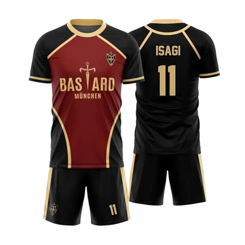 JIULINGHOU Yoichi Isagi Anime Cosplay Kostüm T-Shirt für Mann Fußball Trikot Set mit Zahlen Halloween Uniform JIULINGHOU Yoichi Isagi Anime Cosplay Kostüm T-Shirt für Mann Fußball Trikot Set mit Zahlen Halloween Uniform von JIULINGHOU