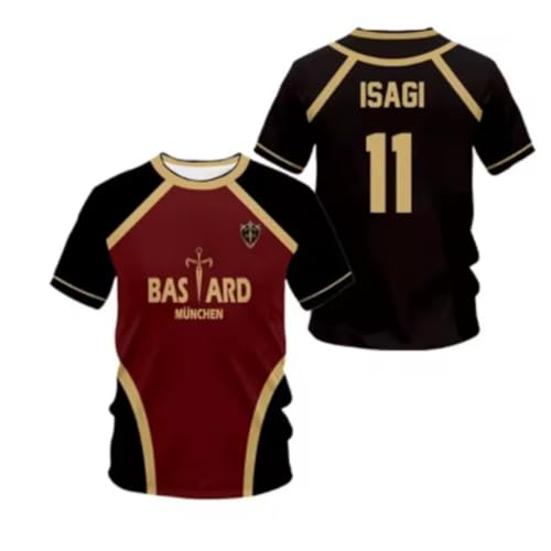 JIULINGHOU Yoichi Isagi Cosplay Kostüm T-Shirt für Herren Fußball Trikot mit Zahlen Sportbekleidung Uniform JIULINGHOU Yoichi Isagi Cosplay Kostüm T-Shirt für Herren Fußball Trikot mit Zahlen Sportbekleidung Uniform von JIULINGHOU