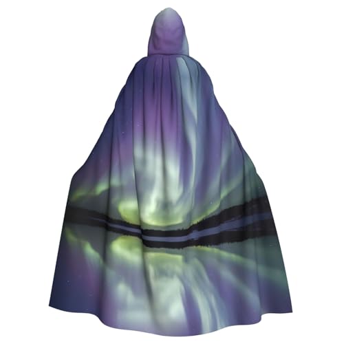 JIUTY Aurora-Druck-Maskerade, wirtschaftlicher Kapuzenumhang für Erwachsene, 140 cm lang, perfekt für Halloween-Partys, Tänze von JIUTY