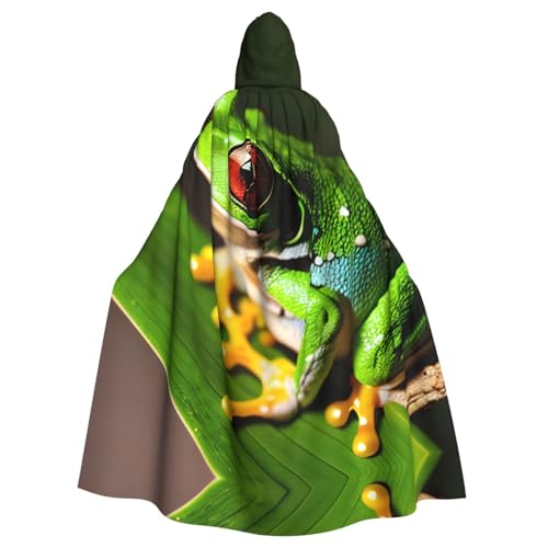 JIUTY Baumfrosch-Baby-Maskerade, Erwachsenen-Umhang mit Kapuze, 140 cm lang, perfekt für Halloween-Partys, Tänze JIUTY Baumfrosch-Baby-Maskerade, Erwachsenen-Umhang mit Kapuze, 140 cm lang, perfekt für Halloween-Partys, Tänze von JIUTY