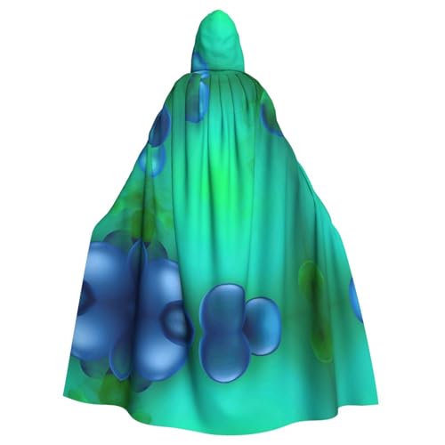 JIUTY Blaugrüner Druck, Maskerade, wirtschaftlicher Kapuzenumhang für Erwachsene, 140 cm lang, perfekt für Halloween-Partys, Tänze JIUTY Blaugrüner Druck, Maskerade, wirtschaftlicher Kapuzenumhang für Erwachsene, 140 cm lang, perfekt für Halloween-Partys, Tänze von JIUTY