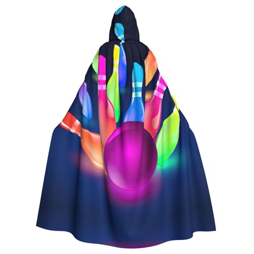 JIUTY Bowlingkugel-Druck, Maskerade für Erwachsene, wirtschaftlicher Kapuzenumhang, 140 cm lang, perfekt für Halloween-Partys, Tänze JIUTY Bowlingkugel-Druck, Maskerade für Erwachsene, wirtschaftlicher Kapuzenumhang, 140 cm lang, perfekt für Halloween-Partys, Tänze von JIUTY